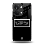 i'm pretty cool black edition back phone cover | glass case for oneplus nord 3