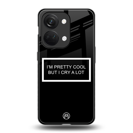 i'm pretty cool black edition back phone cover | glass case for oneplus nord 3