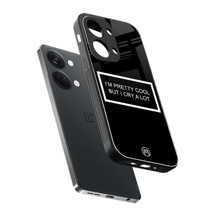 i'm pretty cool black edition back phone cover | glass case for oneplus nord 3