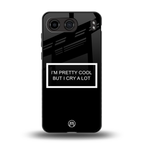 i'm pretty cool black edition back phone cover | glass case for oneplus nord 4