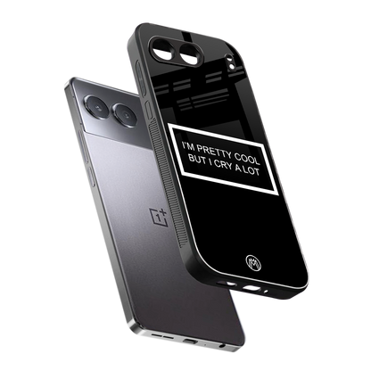 i'm pretty cool black edition back phone cover | glass case for oneplus nord 4