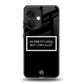 i'm pretty cool black edition back phone cover | glass case for oneplus nord ce 3