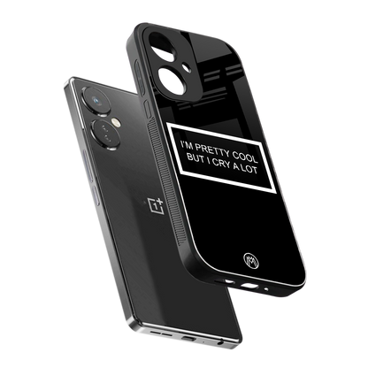 i'm pretty cool black edition back phone cover | glass case for oneplus nord ce 3