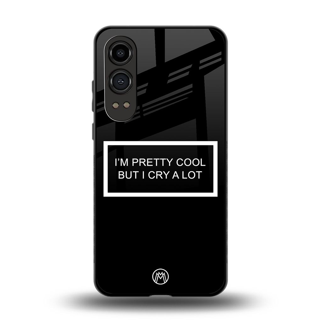 i'm pretty cool black edition back phone cover | glass case for oneplus nord ce 4 lite
