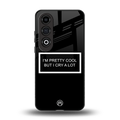 i'm pretty cool black edition back phone cover | glass case for oneplus nord ce 4