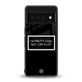 i'm pretty cool black edition back phone cover | glass case for google pixel 6 pro