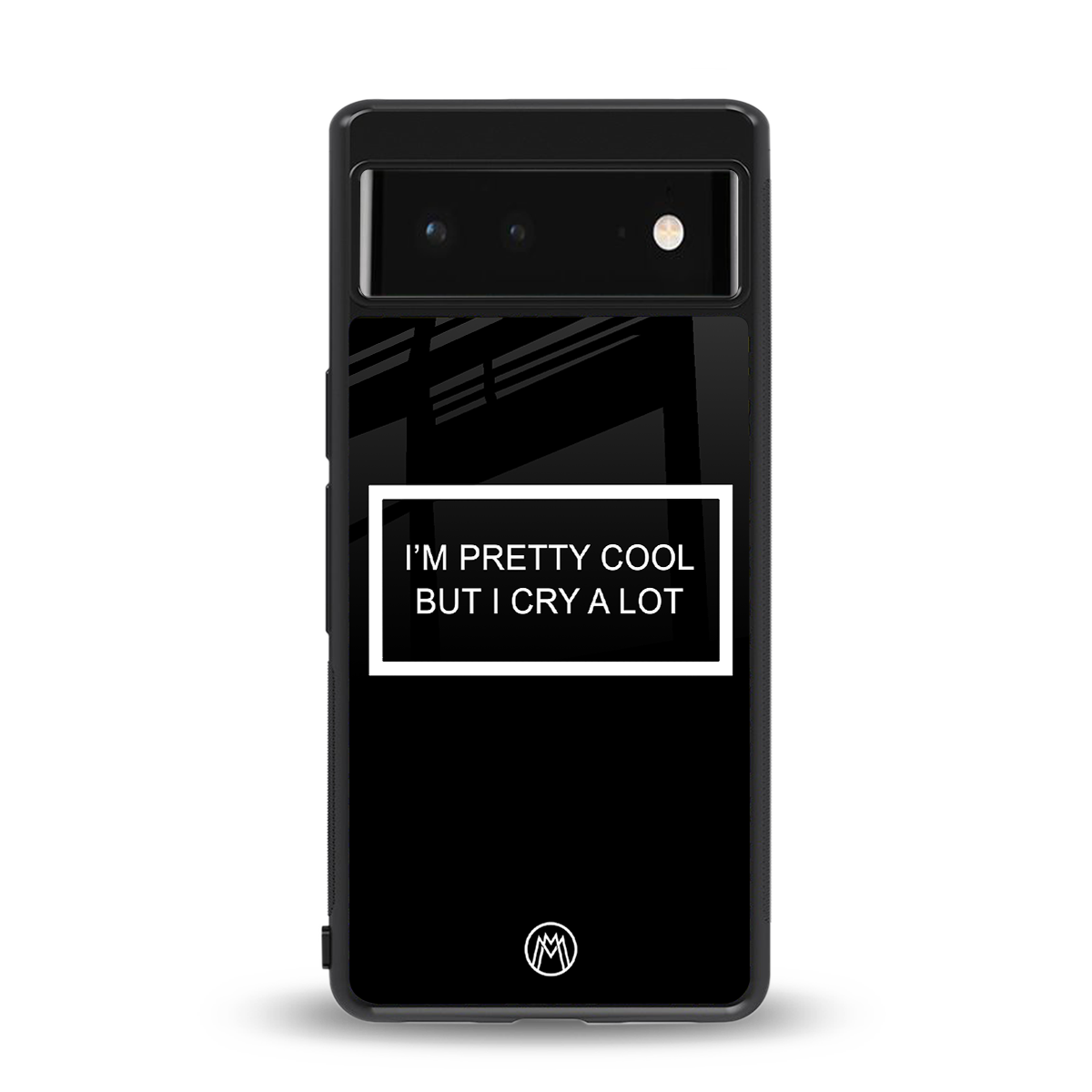i'm pretty cool black edition back phone cover | glass case for google pixel 6