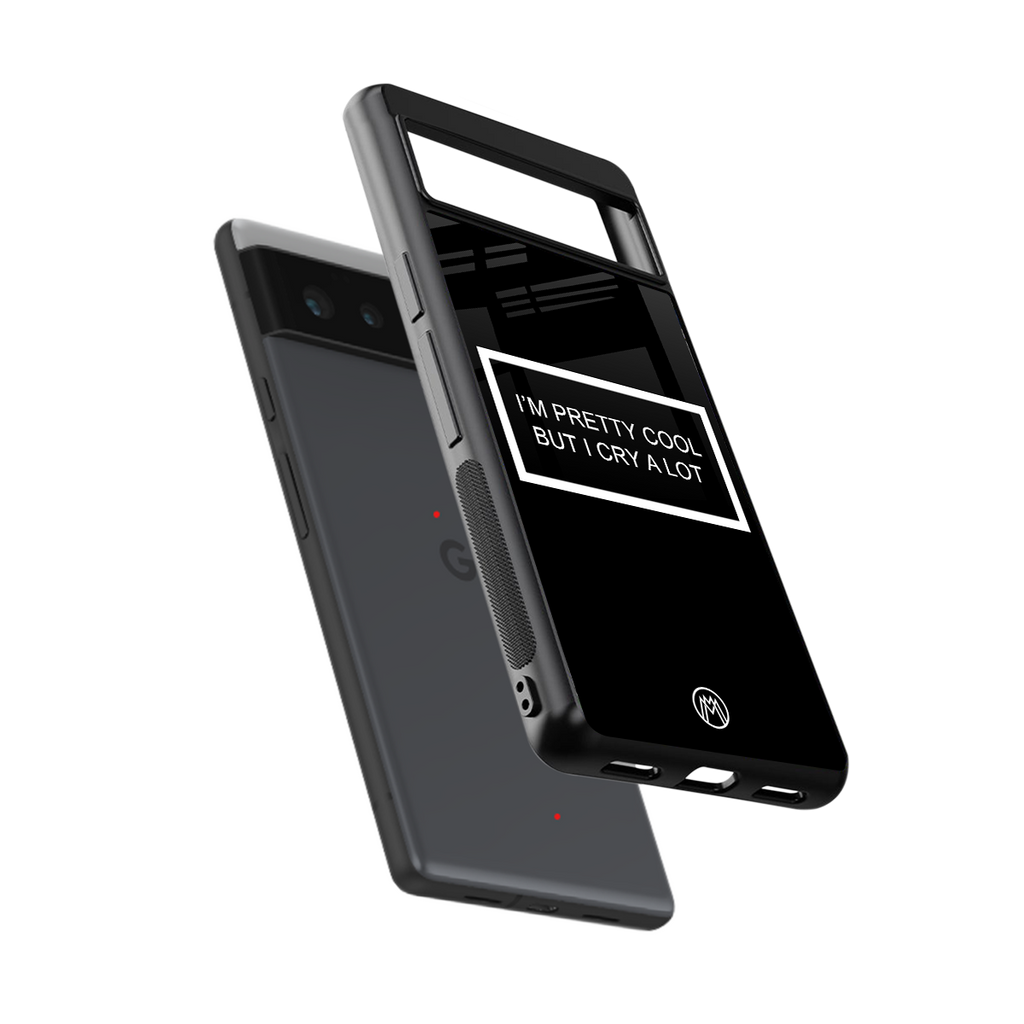 i'm pretty cool black edition back phone cover | glass case for Google Pixel 6A