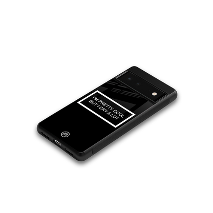 i'm pretty cool black edition back phone cover | glass case for Google Pixel 6A