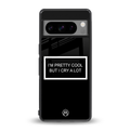i'm pretty cool black edition back phone cover | glass case for google pixel 8 pro
