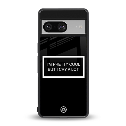 i'm pretty cool black edition back phone cover | glass case for Google Pixel 8