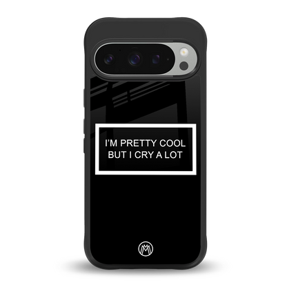 i'm pretty cool black edition back phone cover | glass case for google pixel 9 pro xl