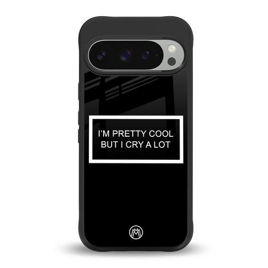 i'm pretty cool black edition back phone cover | glass case for google pixel 9 pro xl