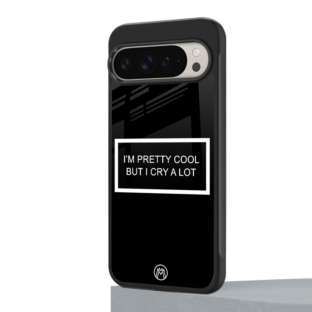 i'm pretty cool black edition back phone cover | glass case for google pixel 9 pro