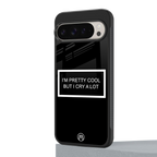 i'm pretty cool black edition back phone cover | glass case for google pixel 9 pro