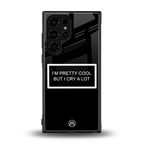 i'm pretty cool black edition back phone cover | glass case for samsung galaxy s23 ultra