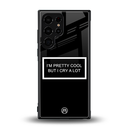 i'm pretty cool black edition back phone cover | glass case for samsung galaxy s23 ultra