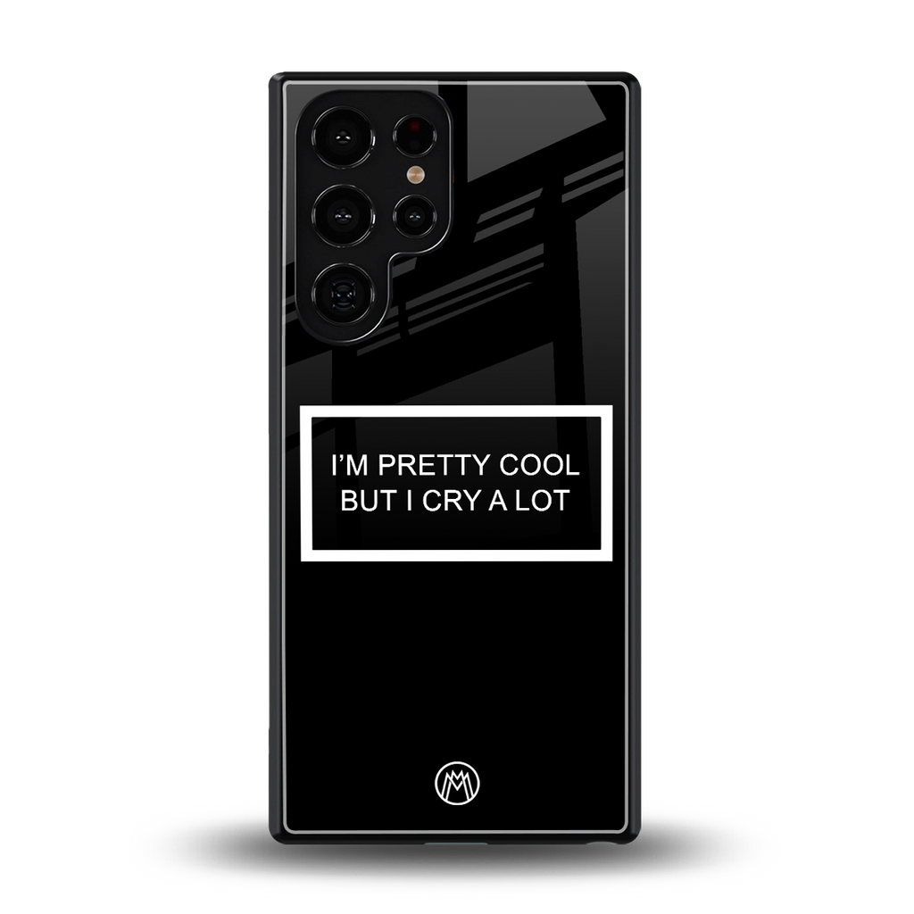 i'm pretty cool black edition back phone cover | glass case for samsung galaxy s25 ultra