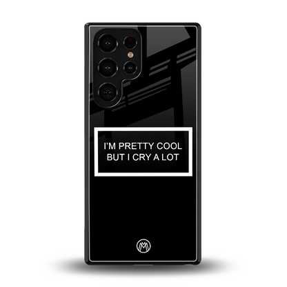 i'm pretty cool black edition back phone cover | glass case for samsung galaxy s25 ultra