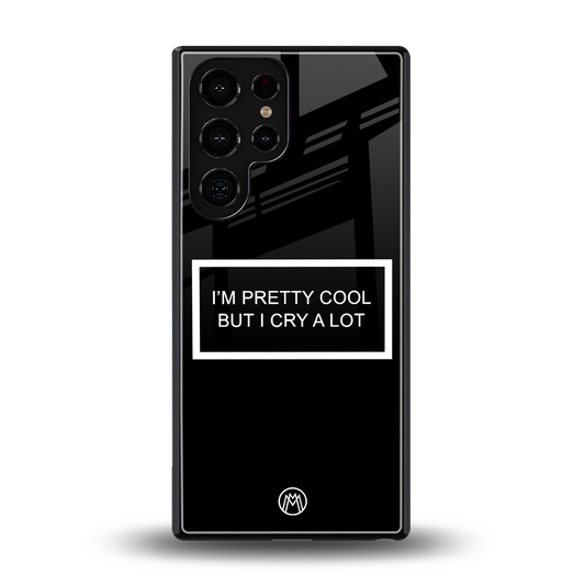 i'm pretty cool black edition back phone cover | glass case for samsung galaxy s25 ultra