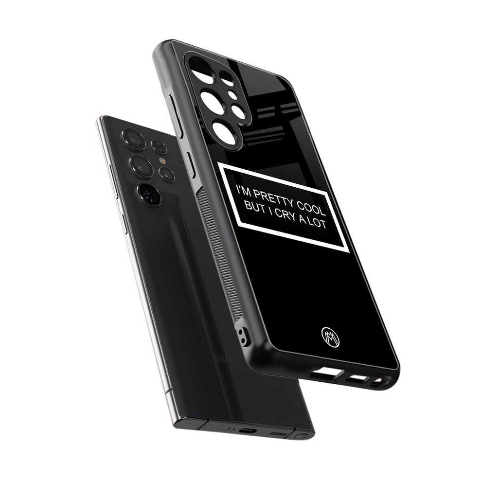 i'm pretty cool black edition back phone cover | glass case for samsung galaxy s25 ultra