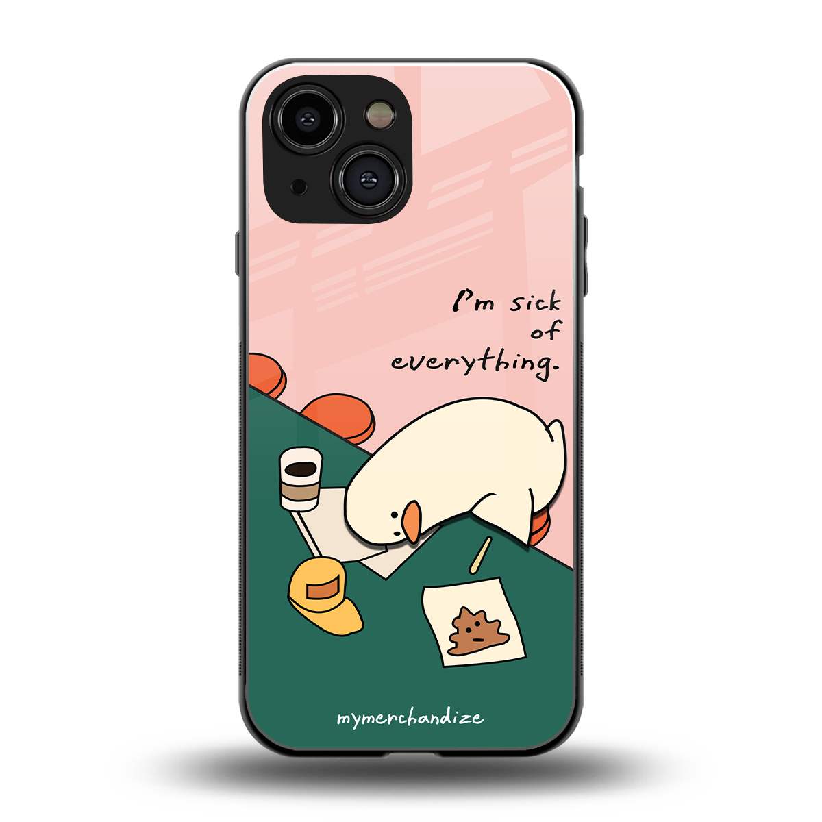 i'm sick of everything back phone cover | glass case for iphone 13 mini