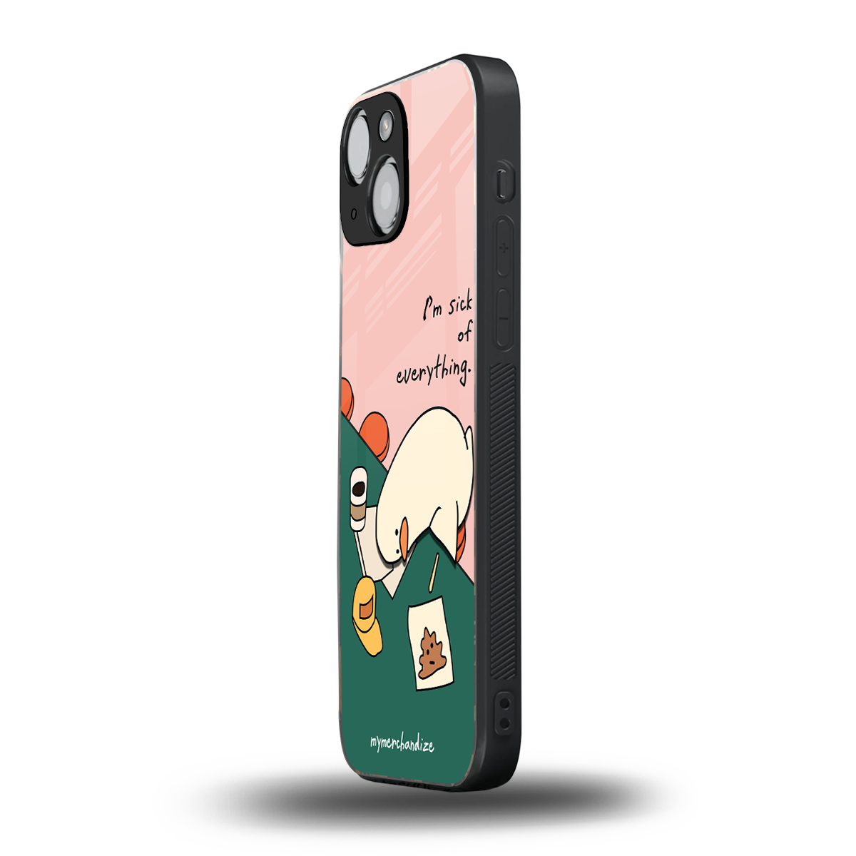 i'm sick of everything back phone cover | glass case for iphone 13 mini