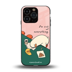 i'm sick of everything back phone cover | glass case for iphone 13 pro