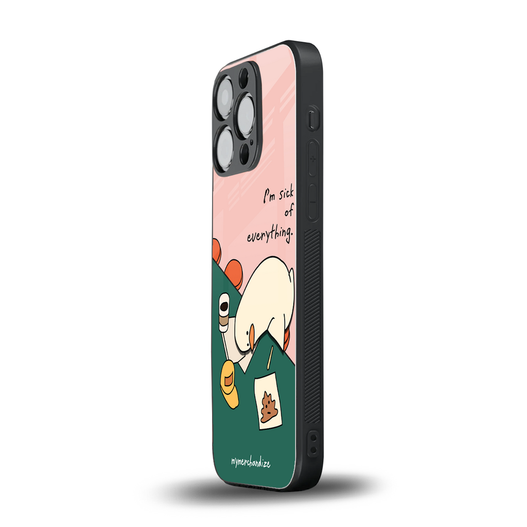 i'm sick of everything back phone cover | glass case for iphone 13 pro