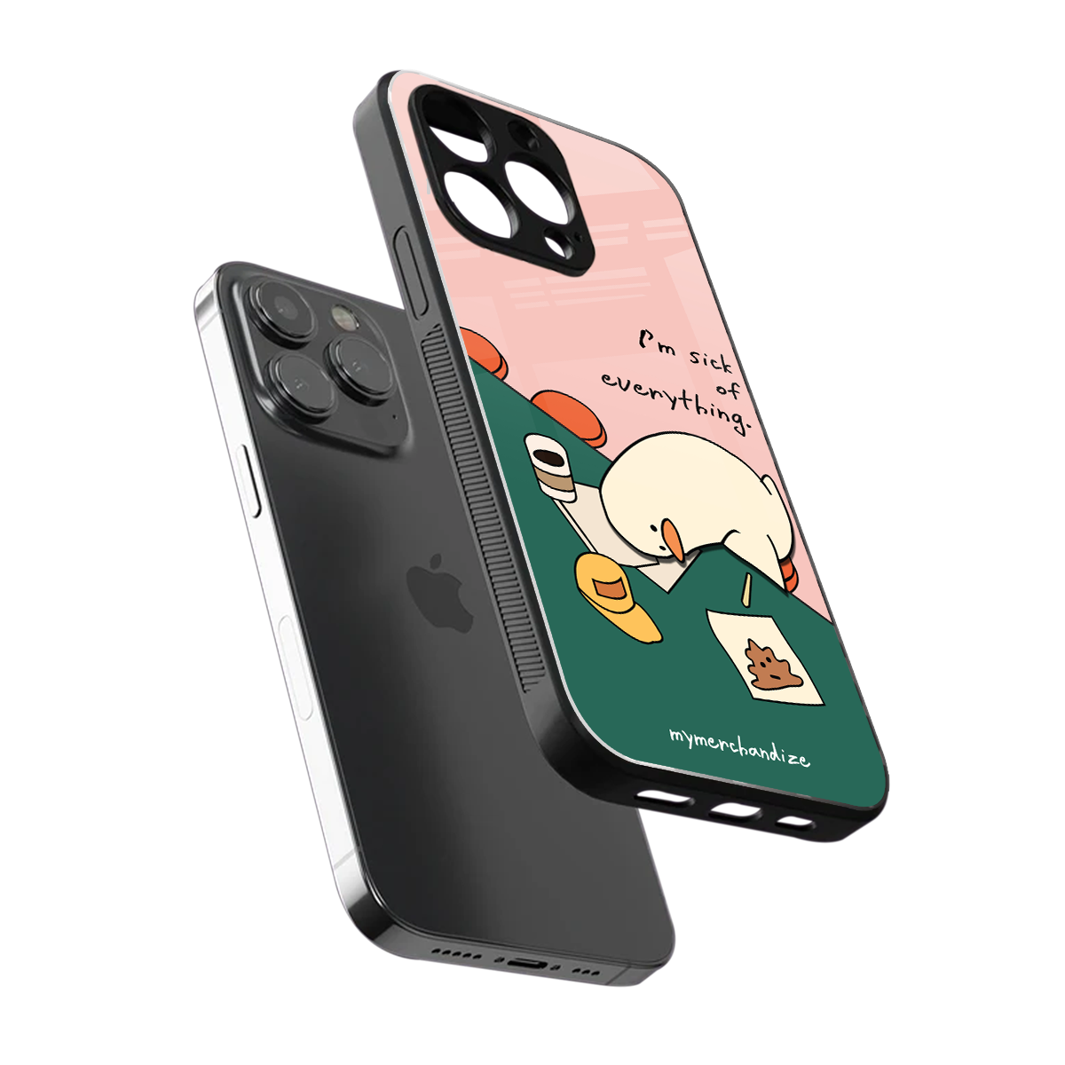 i'm sick of everything back phone cover | glass case for iphone 15 pro max