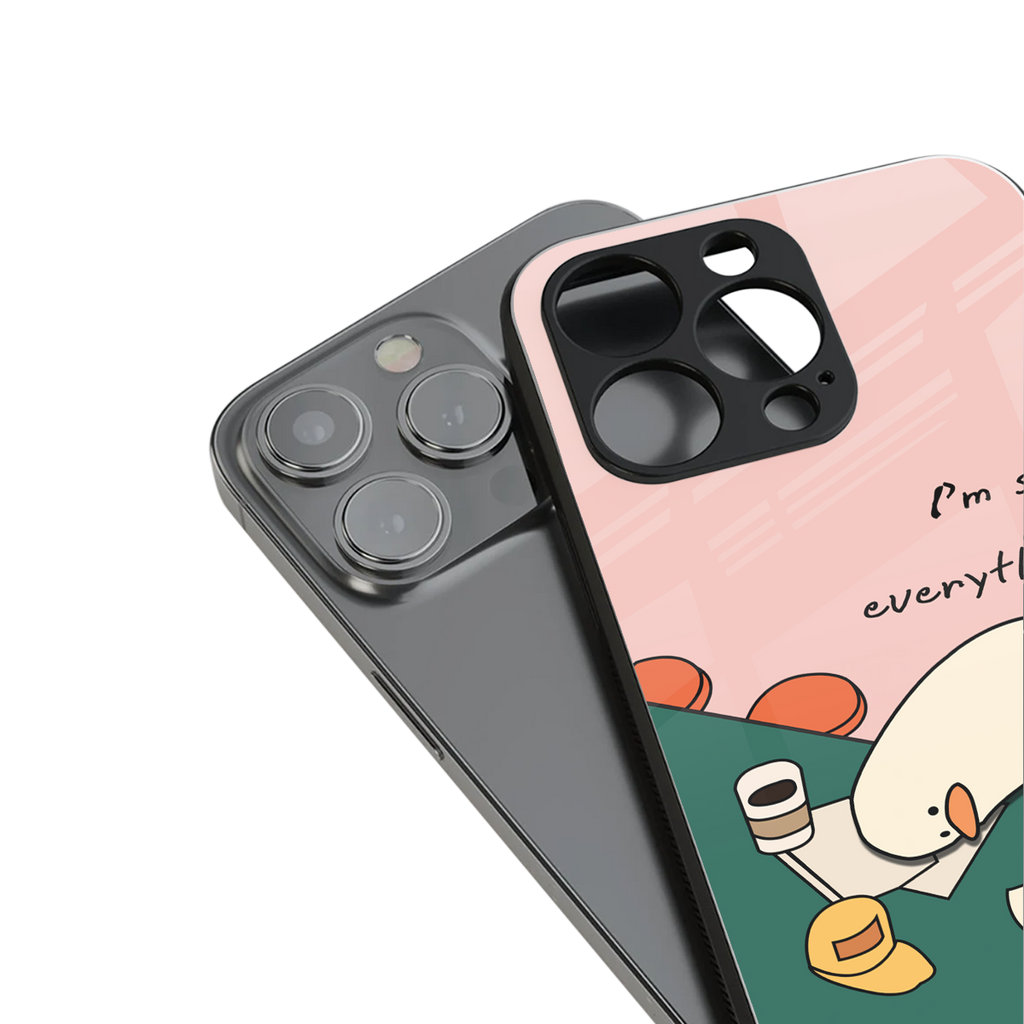 i'm sick of everything back phone cover | glass case for iphone 13 mini