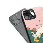 i'm sick of everything back phone cover | glass case for iphone 15 plus