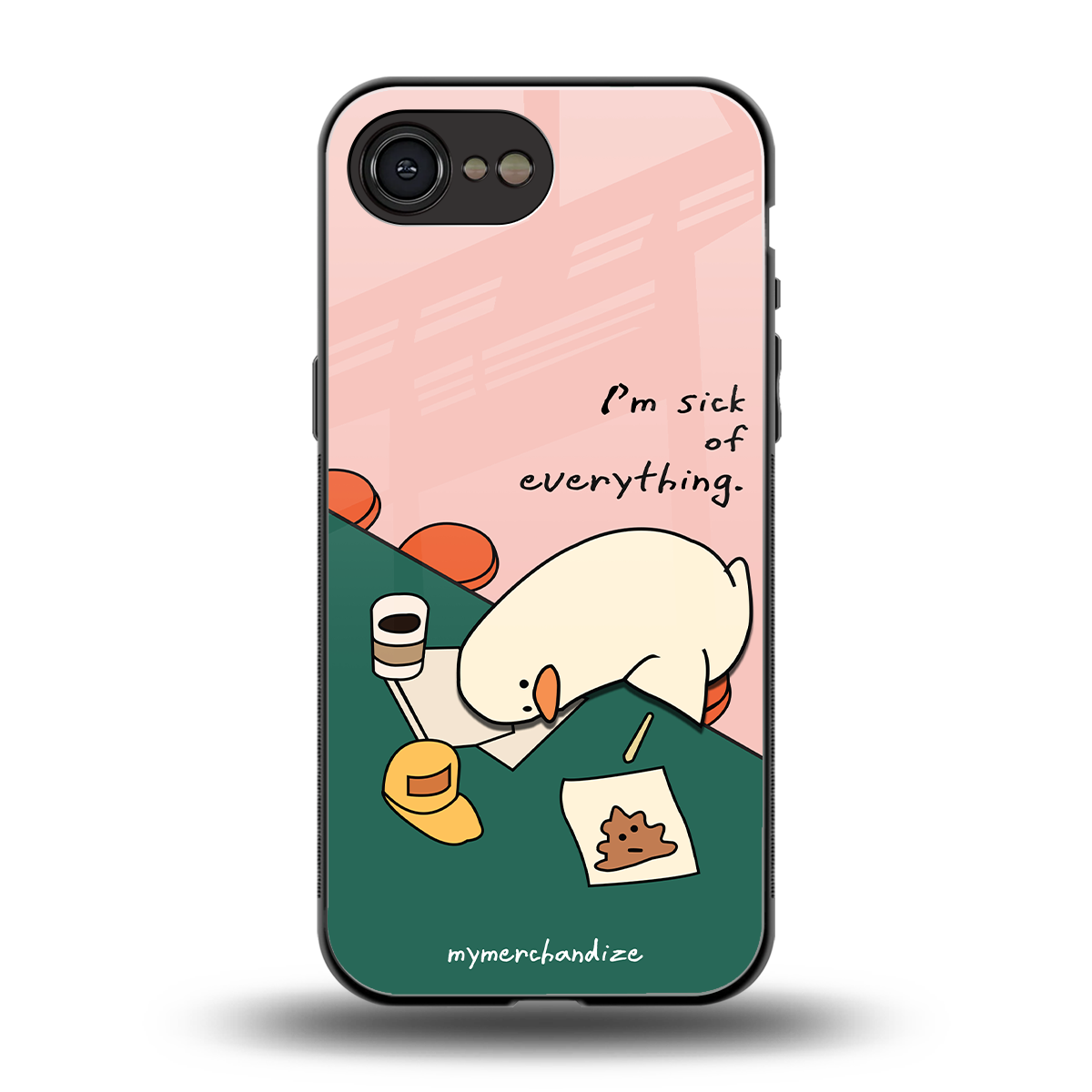 i'm sick of everything back phone cover | glass case for iphone 16e