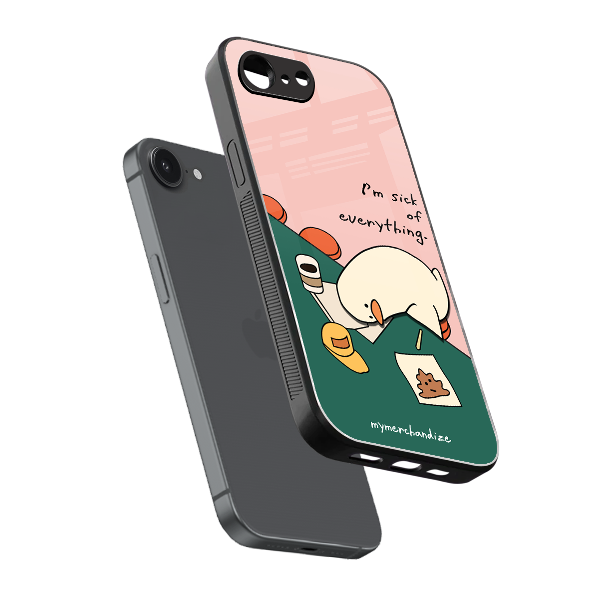 i'm sick of everything back phone cover | glass case for iphone 16e
