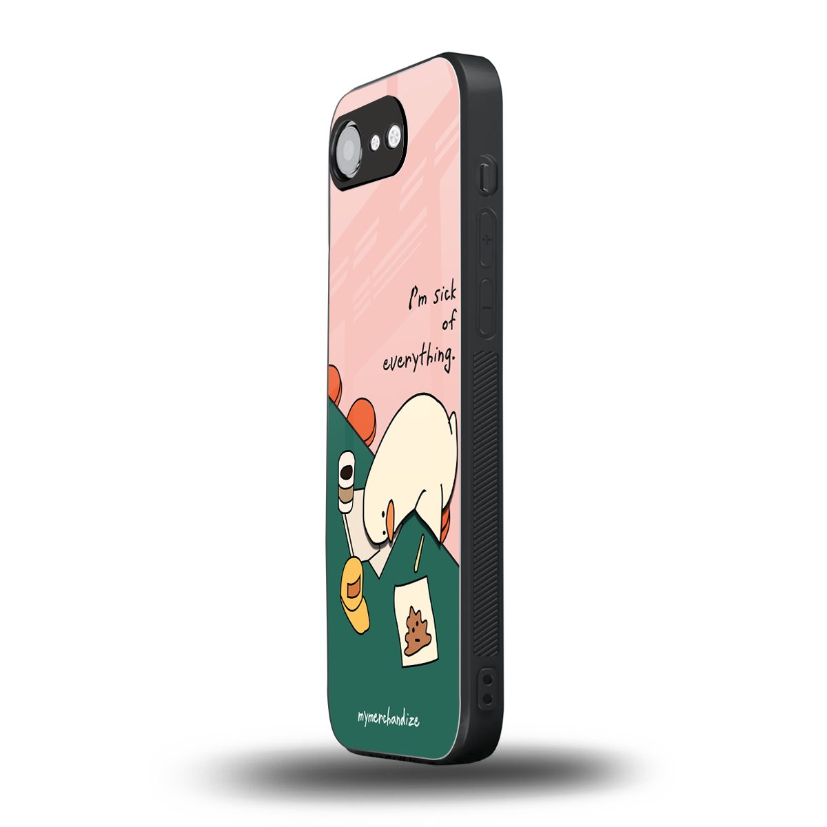 i'm sick of everything back phone cover | glass case for iphone 16e