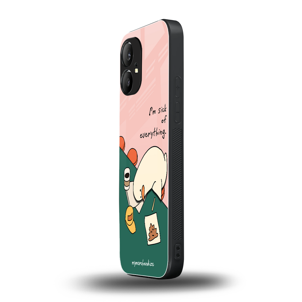 i'm sick of everything back phone cover | glass case for nothing phone 1