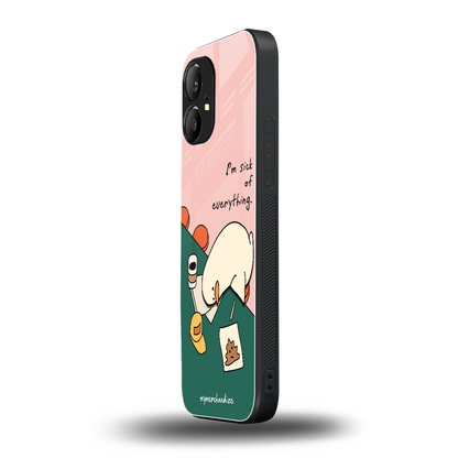 i'm sick of everything back phone cover | glass case for nothing phone 1