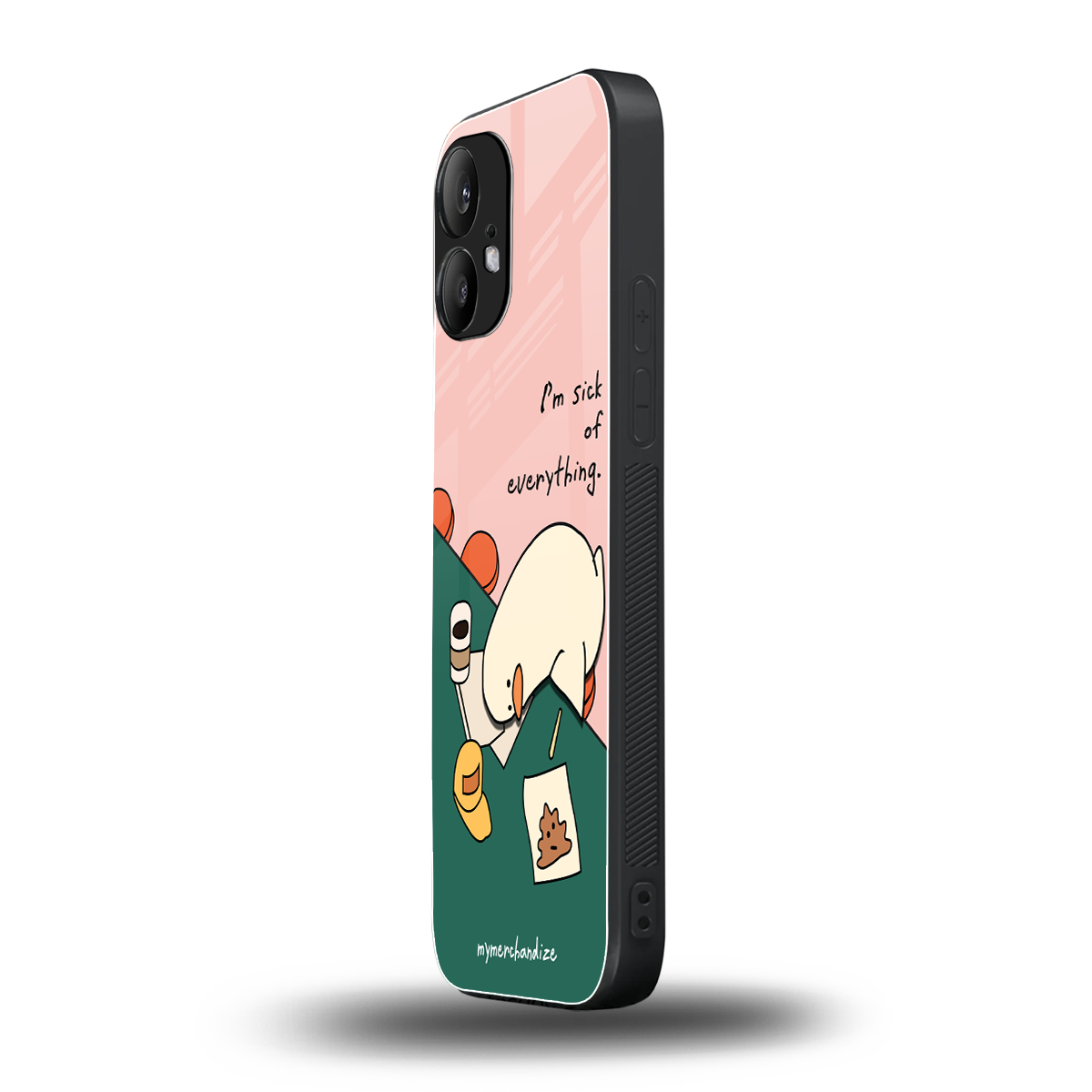 i'm sick of everything back phone cover | glass case for nothing phone 2