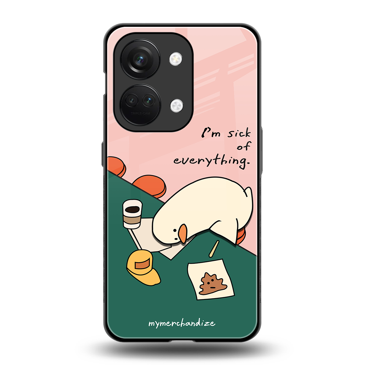 i'm sick of everything back phone cover | glass case for oneplus nord 3