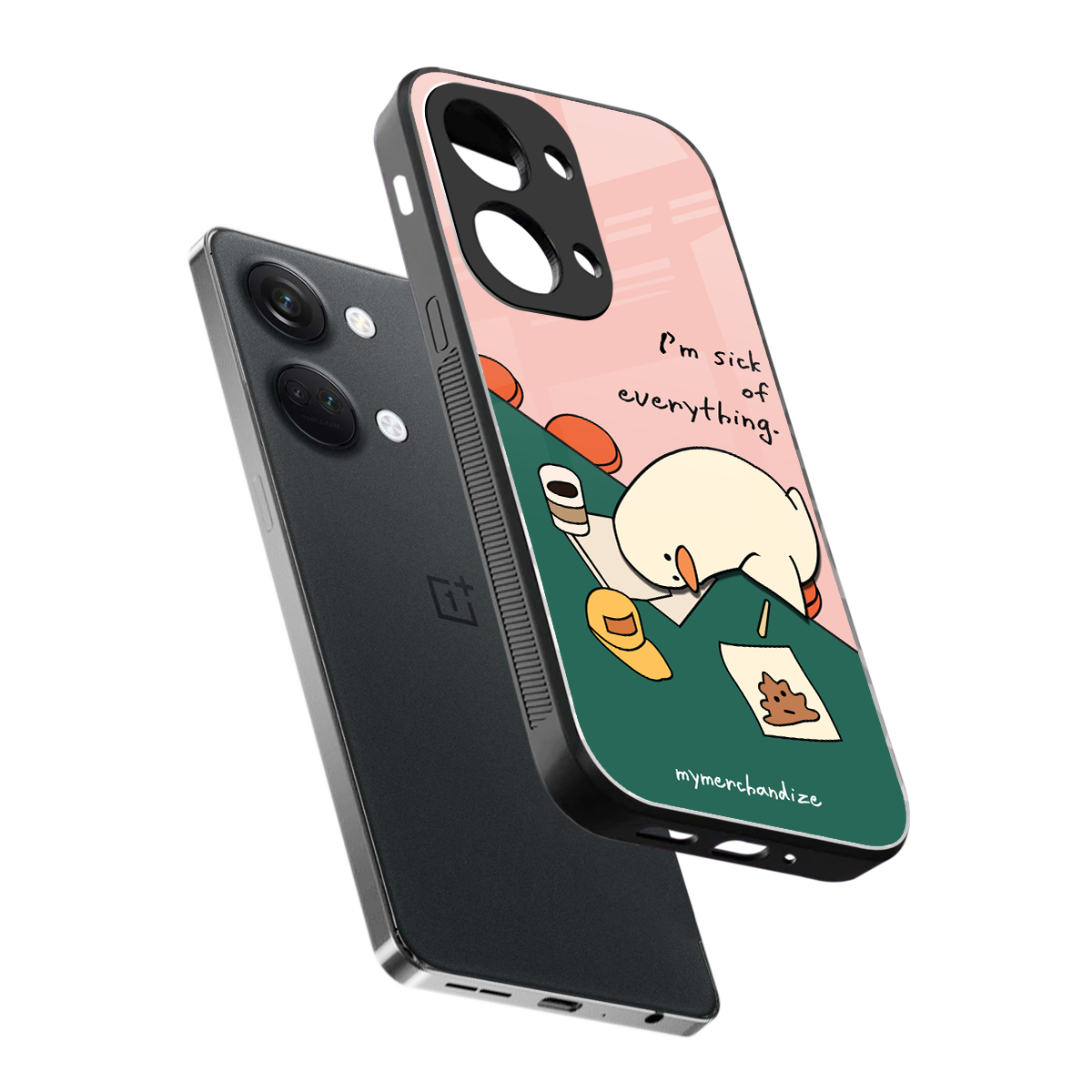 i'm sick of everything back phone cover | glass case for oneplus nord 3