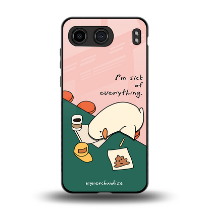 i'm sick of everything back phone cover | glass case for oneplus nord 4