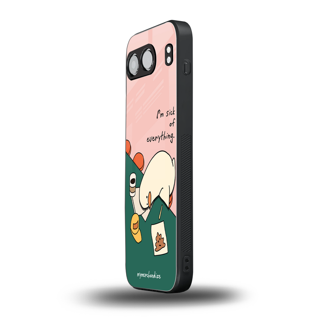 i'm sick of everything back phone cover | glass case for oneplus nord 4