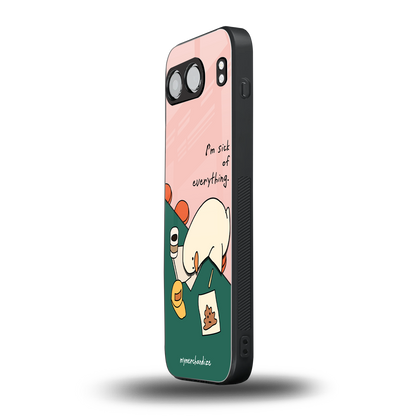 i'm sick of everything back phone cover | glass case for oneplus nord 4