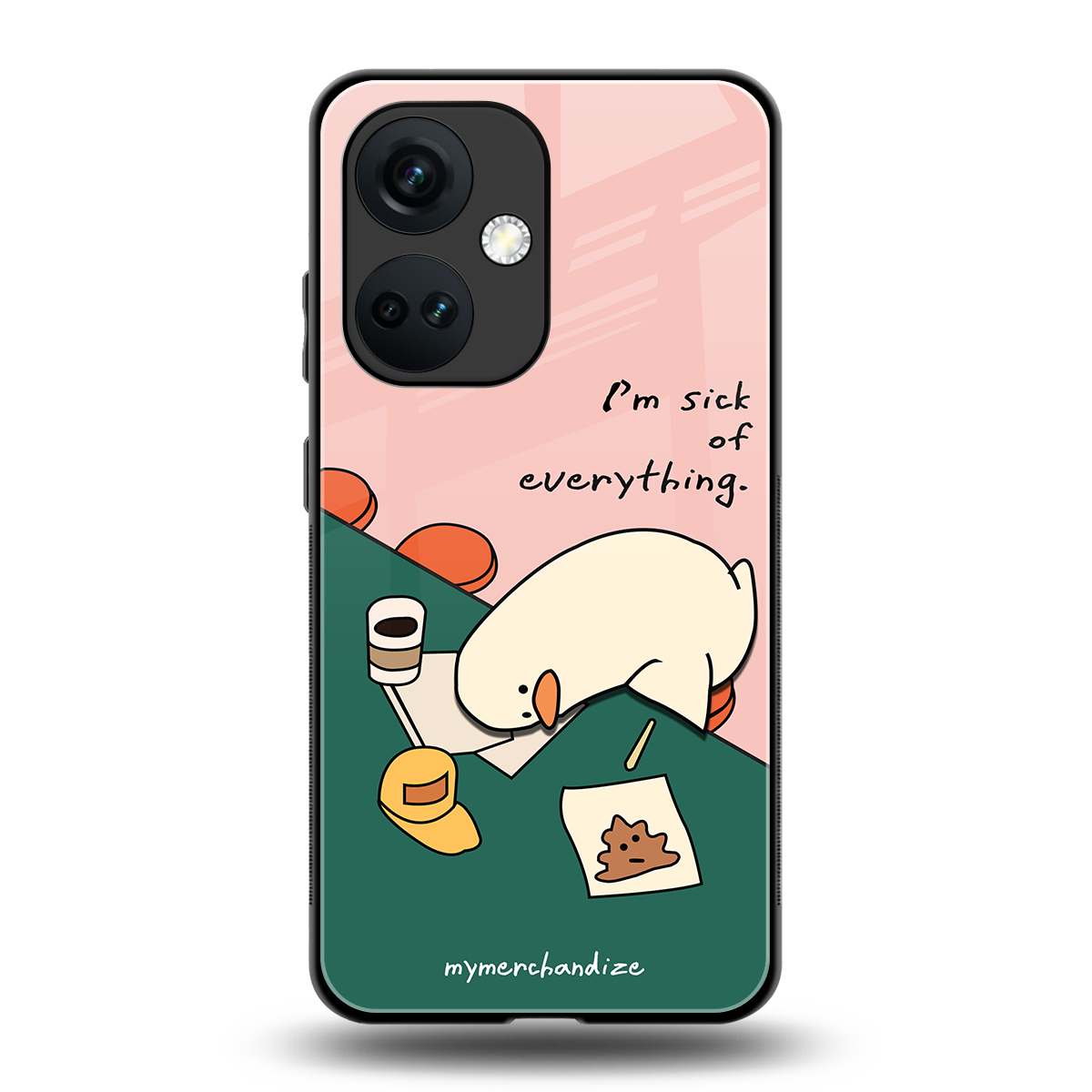 i'm sick of everything back phone cover | glass case for oneplus nord ce 3