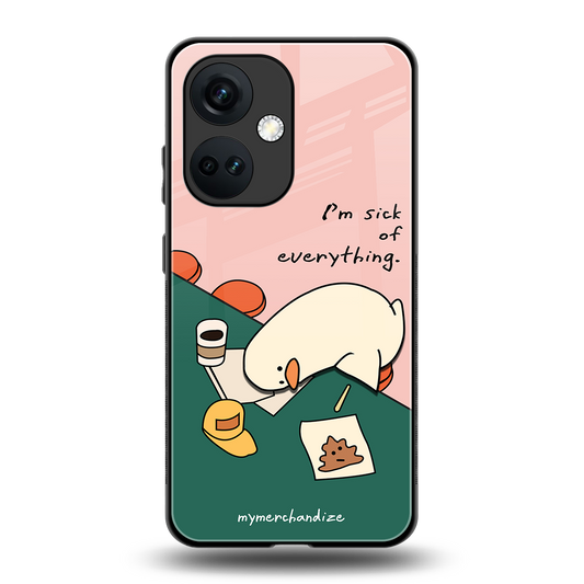 i'm sick of everything back phone cover | glass case for oneplus nord ce 3