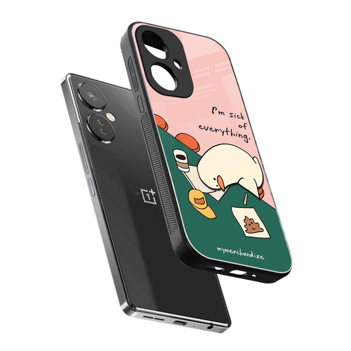 i'm sick of everything back phone cover | glass case for oneplus nord ce 3