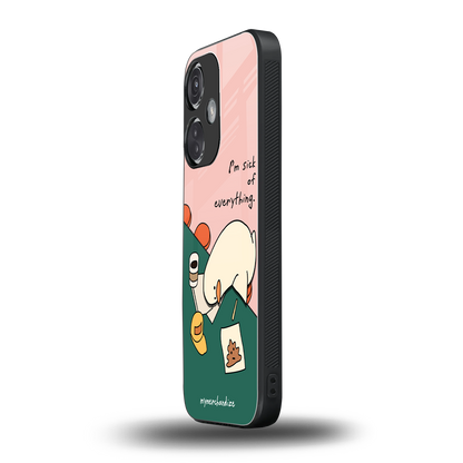 i'm sick of everything back phone cover | glass case for oneplus nord ce 3