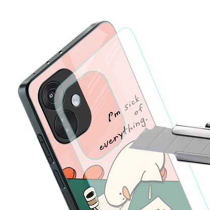 i'm sick of everything back phone cover | glass case for oneplus nord ce 3