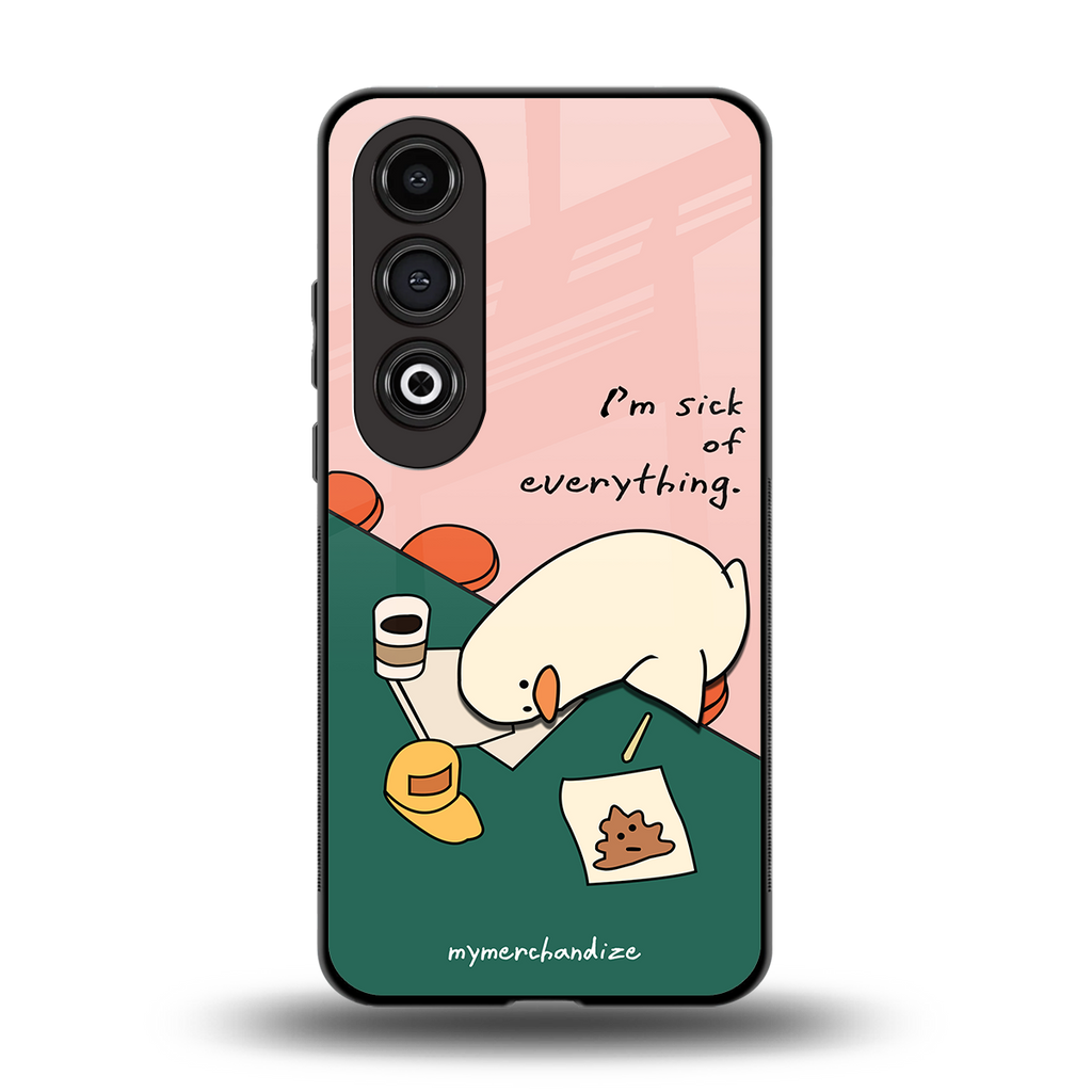 i'm sick of everything back phone cover | glass case for oneplus nord ce 4