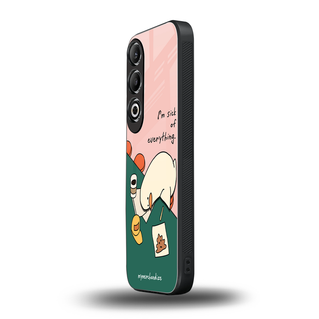 i'm sick of everything back phone cover | glass case for oneplus nord ce 4